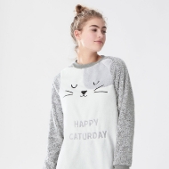 Gri Kedi Kelepçeli Pijama resmi